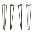 Osborne Wood Products 29 x 4 SOLD AS A SET OF FOUR~Hairpin Table Legs in Steel (Clear Coated 411003STL